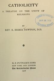 Cover of: Catholicity by Richard Heber Newton