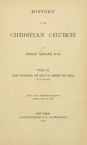 Cover of: History of the Christian Church by Philip Schaff