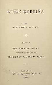 Cover of: book of Jonah: preceded by a treatise on the Hebrew and the stranger.