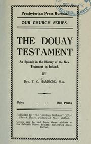 Cover of: The Douay Testament by T. C. Hammond