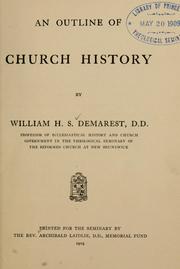 Cover of: An outline of church history