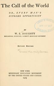 The call of the world by William Ellison Doughty