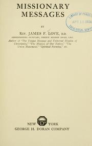 Missionary messages by J. F. Love