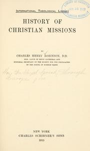 Cover of: History of Christian missions