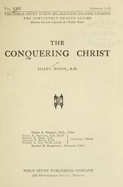 Cover of: ... The conquering Christ by Ilsley Boone
