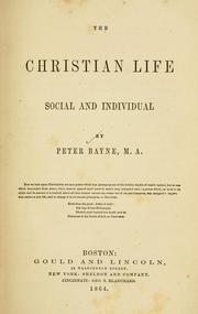 Cover of: Christian life, social and individual