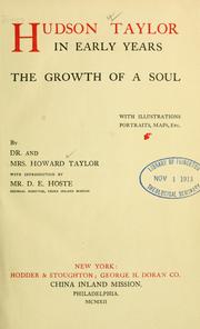 Cover of: Hudson Taylor in early years: the growth of a soul