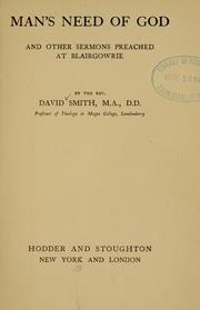 Cover of: Man's need of God by David Smith