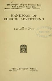 Cover of: Handbook of church advertising