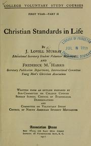 Cover of: Christian standards in life