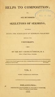 Cover of: Helps to composition by Charles Simeon