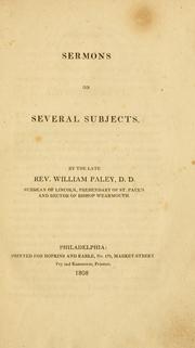 Cover of: Sermons: on several subjects