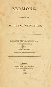 Cover of: Sermons composed for country congregations. by Edward Nares