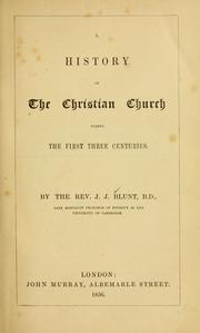 Cover of: A history of the Christian church during the first three centuries