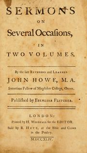 Cover of: Sermons on several occasions: in two volumes.
