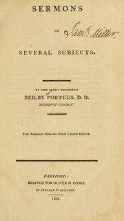 Cover of: Sermons on several subjects by Beilby Porteus