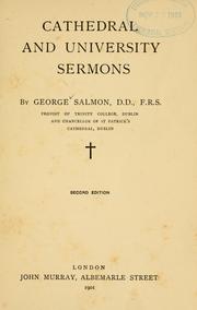 Cover of: Cathedral and university sermons. by George Salmon