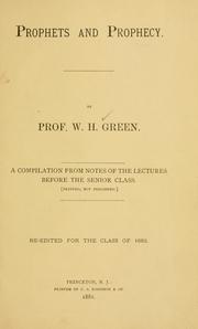 Cover of: Prophets and prophecy by William Henry Green