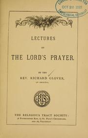Cover of: Lectures on the Lord