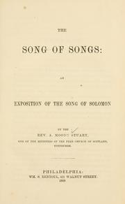 Cover of: The song of songs by Alexander Moody Stuart