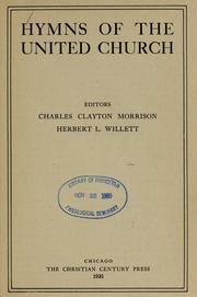 Cover of: Hymns of the united church by Charles Clayton Morrison