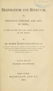 Cover of: Brahmanism and Hinduism by Sir Monier Monier-Williams
