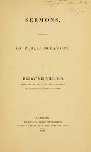 Cover of: Sermons preached on public occasions.