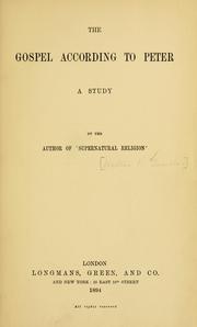 Cover of: Gospel according to Peter: a study
