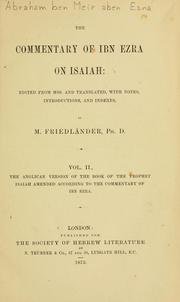 Cover of: The commentary of Ibn Ezra on Isaiah