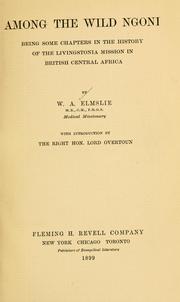 Cover of: Among the wild Ngoni by Walter Angus Elmslie