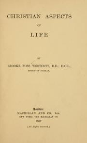 Cover of: Christian aspects of life