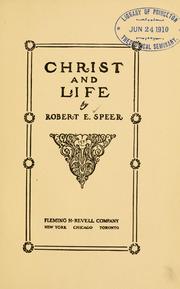 Cover of: Christ and life