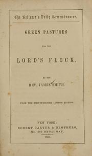 Cover of: Green pastures for the Lord's flock