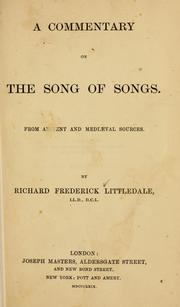 Cover of: A commentary on the Song of songs.