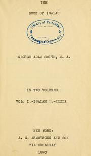 Cover of: The Book of Isaiah by Sir George Adam Smith