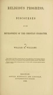 Cover of: Religious progress: discourses on the development of the Christian character