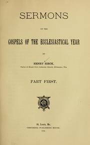 Cover of: Sermons on the Gospels of the ecclesiastical year.