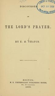 Cover of: Discourses on the Lord's Prayer