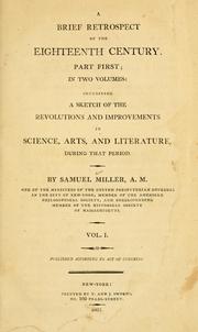 Cover of: A brief retrospect of the eighteenth century. by Miller, Samuel