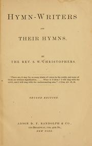 Cover of: Hymn-writers and their hymns.