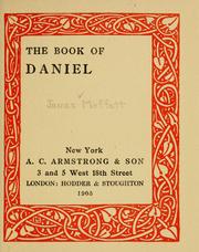 Cover of: The book of Daniel. by James Moffatt