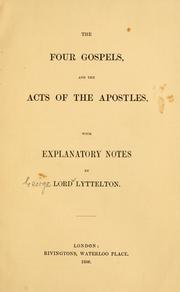 Cover of: four Gospels and the Acts of the Apostles: with explanatory notes ...