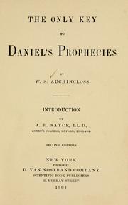 Cover of: The only key to Daniel's prophecies.