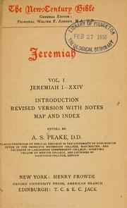 Cover of: Jeremiah and Lamentations: introduction, revised version with notes, map and index.