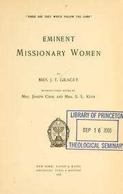 Cover of: Eminent missionary women | Annie Ryder Gracey