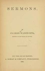 Cover of: Sermons. by Wadsworth, Charles