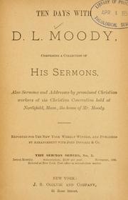 Cover of: Ten days with D. L. Moody by Dwight Lyman Moody
