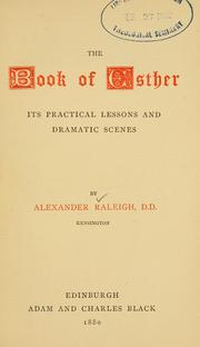Cover of: The Book of Esther by Alexander Raleigh