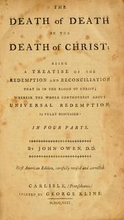 Cover of: The Death of death in the death of Christ by John Owen