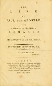 Cover of: Life of Paul the Apostle: with critical and practical remarks on his discourses and writings